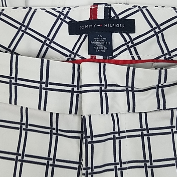 SOLD EBAY Tommy Hilfiger Black/White Pants Sz 16 - Picture 2 of 8